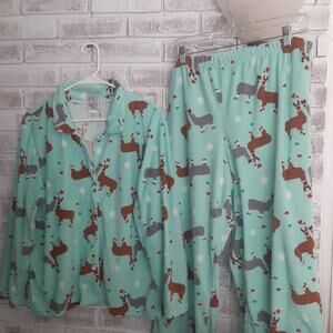 Mentally Exhausted Soft & Cozy Llama PJ Set 2X